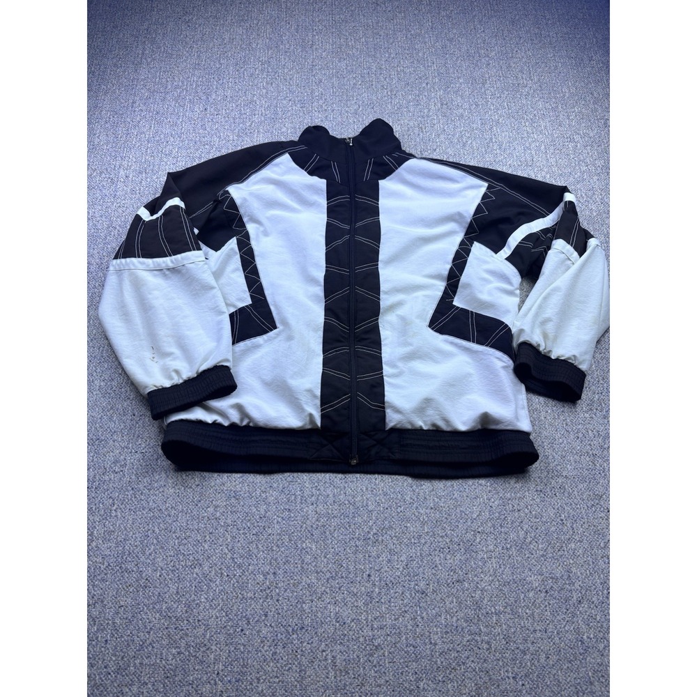 Janeve VTG Women's Two Toned Contrast Stitched Track‎ Jacket Size Medium